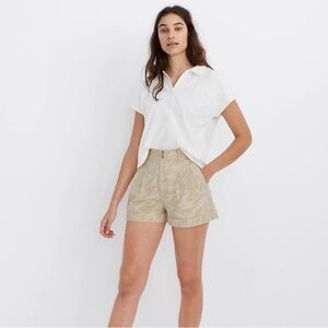 Madewell Khaki Pleated Shorts
